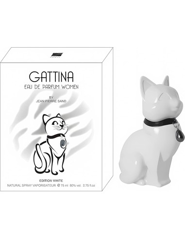 Jean-Pierre Sand Gattina White Eau de Parfum 75 ml Mujer | Botella Gato Coleccionable | Kiwiku