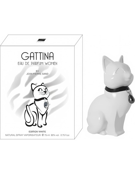 Jean-Pierre Sand Gattina White Eau de Parfum 75 ml Mujer | Botella Gato Coleccionable | Kiwiku