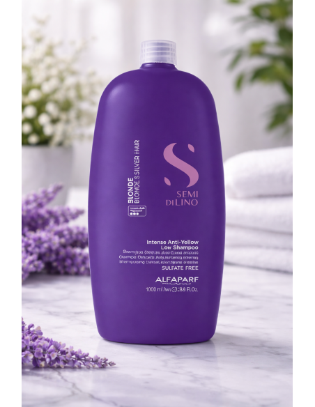 Champú ALFAPARF MILANO Semi Di Lino Delicate Anti-Yellow Intense Blonde 1000 Ml - Kiwiku