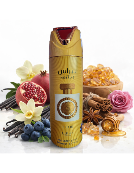 LATTAFA Pride Nebras Elixir Desodorante Unisex 200 ml | Fragancia Ámbar Vainilla | Kiwiku