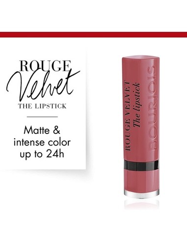 Bourjois Rouge Velvet 39 Aperose Barra Labios Mate Rosa | Hidratación 24h | Kiwiku
