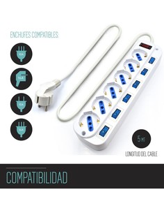 ewent_regleta_con_6_tomas_schuko_con_interruptor_individual_y_cable_de_5_metros_8054392613098_oferta 2