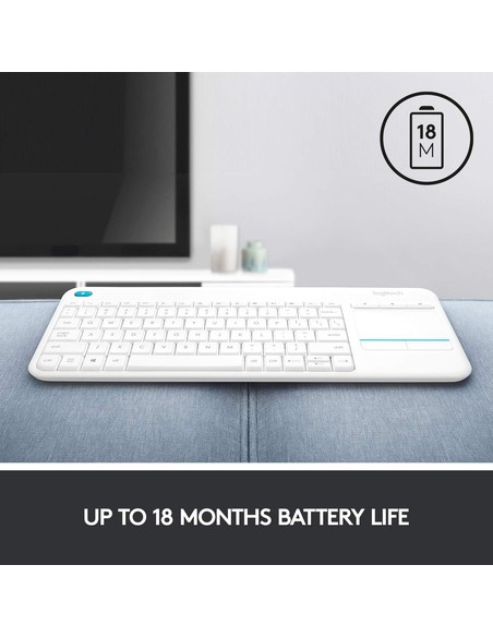 Logitech K400 Plus Teclado Inalámbrico con Touchpad Integrado - Kiwiku