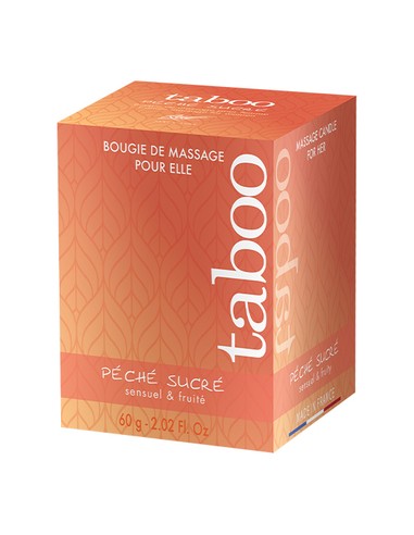 RUF TABOO Vela de Masaje Para Mujer Péché Sucre Aroma Nectarina 100 ml | Kiwiku