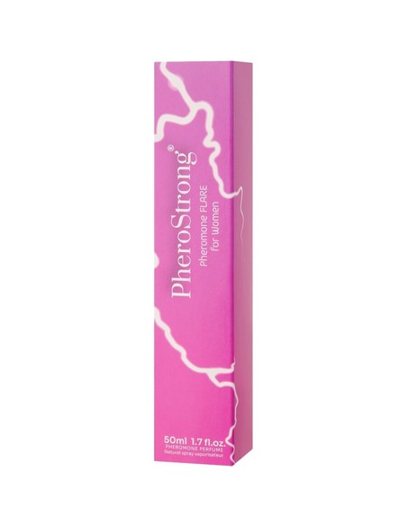 PHEROSTRONG Flare Perfume con Feromonas para Mujer 50 ml | Fragancia Floral Oriental en Kiwiku