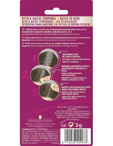 Compra SCHWARZKOPF Root Retouch Compact Castaño Claro 3 gr en Kiwiku