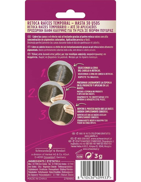 Compra SCHWARZKOPF Root Retouch Compact Castaño Claro 3 gr en Kiwiku
