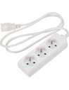 Riello Power Strip - Regleta 3 Tomas Tipo E - 1,50 M - 10 A - Blanco