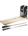 Bergner Jamonero Masterpro Con Afilador y Cuchillo de Cocina en Acero Inoxidable 25,4 Cm