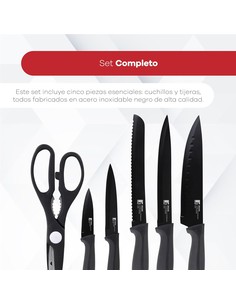 bergner_set_5_cuchillos_y_tijeras_acero_inoxidable_negro_osaka_chef_deshuesador_pan_utilitario_pelador_20_cm_6924392051140_ofert 2