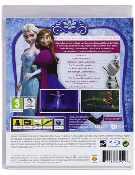 Juego ps3 singstar frozen 9862512 kiwiku.com
