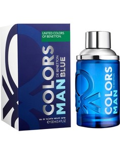 Benetton Colors Man Blue Eau de Toilette Edt 100 Ml Hombre Fragancia Cítrica Marina Amaderada