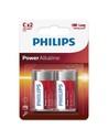 Philips Pack de 2 Pilas C Lr14p2b/05 Alcalinas 1.5v Alta Duración