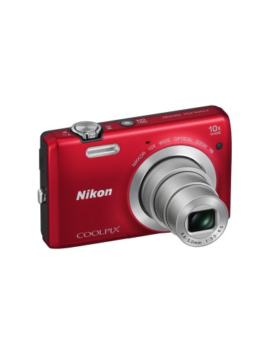 Nikon Coolpix S6700 - Cámara digital de 20 MP (zoom 10x, HD, pantalla LCD de 3") color rojo 999S6700R kiwiku.com