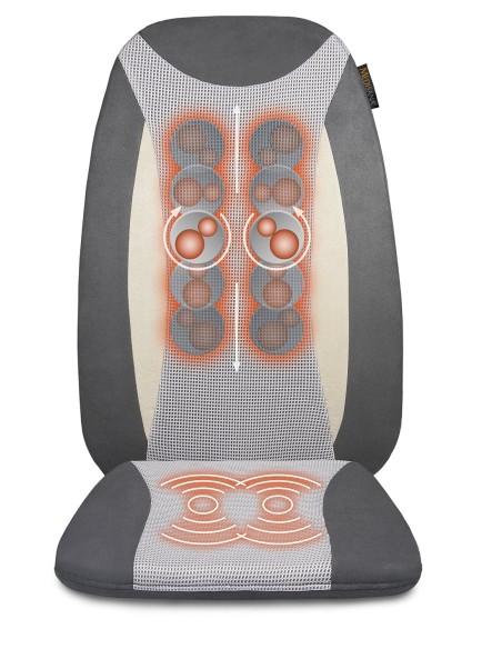 Medisana Shiatsu RBI - Respaldo de masaje, 30 W, color gris oscuro y beige 88912 kiwiku.com