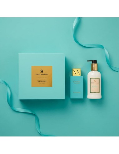 Swiss Arabian Shaghaf Oud Tonka Eau de Parfum 75 ml + Body Lotion 300 ml | Set Oriental Unisex Kiwiku