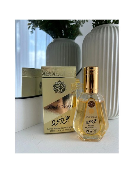 LATTAFA Oud Mood Eau de Parfum Unisex 50 ml | Fragancia Oriental con Oud | Kiwiku