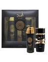 Lattafa Asad Gift Set Con 100 Ml Edp y 200 Ml Spray Perfumado - Pack de 2 para Hombre