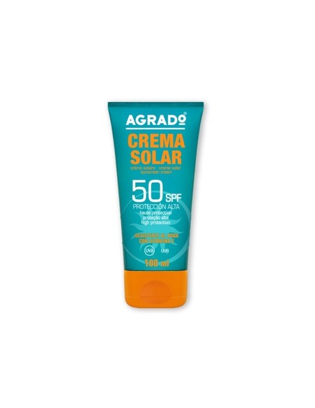 agrado_crema_solar_spf_50_alta_protección_unisex_resistente_al_agua_100_ml_8433295083328_oferta