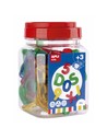 Apli Kit Letras y Números Transparentes Colores Surtidos - 36 Unidades