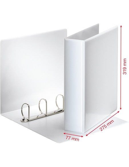 Carpeta Canguro Esselte Personalizable 4 Anillas 50mm A4 Blanco - Kiwiku