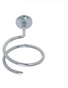 Eurostil Porta Secador Metálico 02830 Soporte para Secador de Pelo Plegable en Acero Inoxidable
