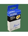 Brother Gloss Laminated Labelling Tape - 12mm, Negro/amarillo Cinta Laminada Brillante para Etiquetas
