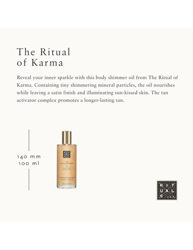 RITUALS Karma Shimmering Body Oil Aceite Corporal Iluminador 100 ml - Kiwiku