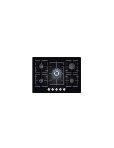 Placa de gas siemens ep716qb91e encastre 70cm, 5 quemafdores, wok, cristal negro EP716QB91E kiwiku.com