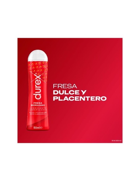 DUREX Play Fresa Lubricante Íntimo 50 ml | Gel Saborizado Vaginal Anal Oral | Kiwiku