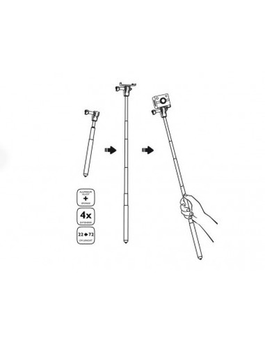 nilox_13nxakac00006_soporte_extensible_para_videocámaras_foolish_f-60_mini_f_aluminio_negro_8059616330720_promocion