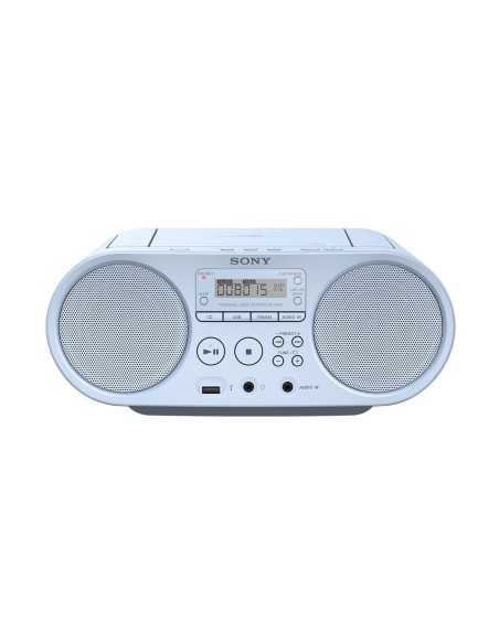 Sony ZS-PS50 - Boomboxon CD y radio AM/FM de 4W blanco ZSPS50L.CED kiwiku.com