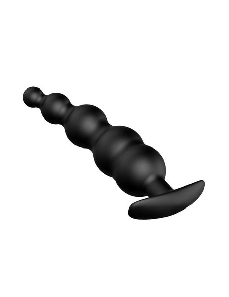 PRETTYLOVE Plug Anal Burbujas Silicona Negro | Kiwiku