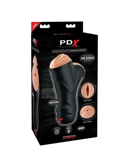PDX ELITE Masturbador Doble Vibrador Fanta Flesh | Kiwiku