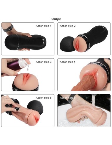 SHEQU Tiny Man Masturbador Vibrador USB | Kiwiku
