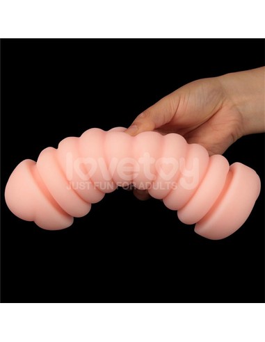 LOVETOY Masturbador Masculino Virgin-skin Doble Orificio | Kiwiku