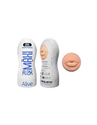 ALIVE Oral Maxi Flesh Masturbador Talla L Boca Flexible | Kiwiku