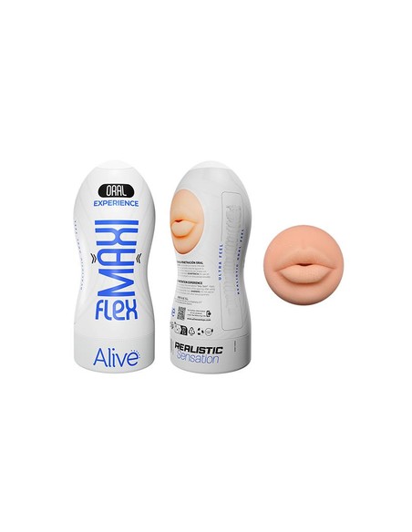ALIVE Oral Maxi Flesh Masturbador Talla L Boca Flexible | Kiwiku