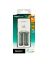 Sony bcg34hs2e - cargador compacto de pilas recargables con 2 pilas aa 2500mah incluidas