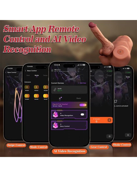 XISE Jonah Masturbador Thrusting Dildo APP Bluetooth | Kiwiku