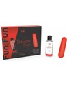 Intt Set Mini Bala Vibradora y Gel Deslizante Fresa 50 Ml Kit Erótico Recargable