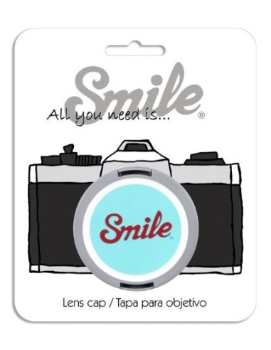 Tapa para objetivo camara 55mm  - Mod - Smile 16134 kiwiku.com