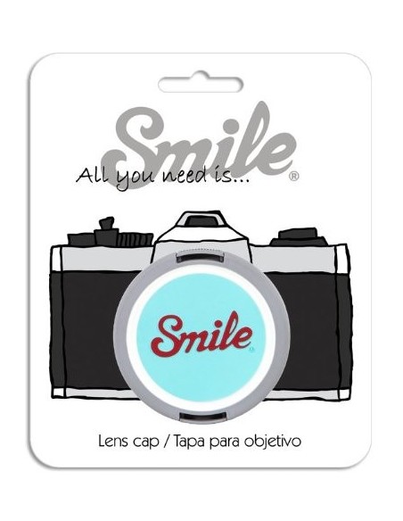 Tapa para objetivo camara 55mm  - Mod - Smile 16134 kiwiku.com