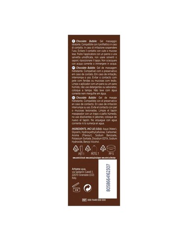 CONTROL Gel De Masaje Bubble Chocolate 200 Ml | Kiwiku