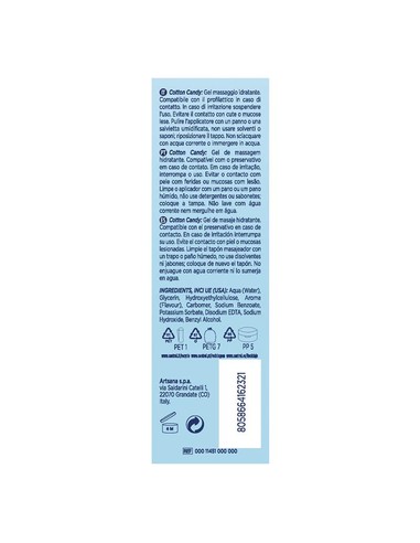 CONTROL Gel De Masaje Cotton Candy 200 Ml | Kiwiku