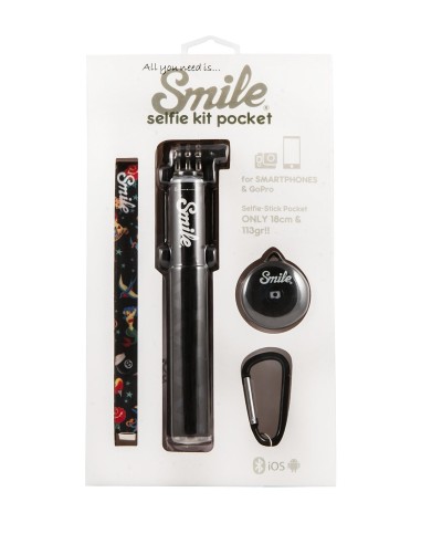 Smile Pin Up Style - Kit Selfie Pocket, color negro SMI16302 kiwiku.com