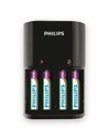 Philips Scb1450nb/12 Cargador para Pilas Aa Aaa Con 4 Pilas Recargables Nimh Incluidas