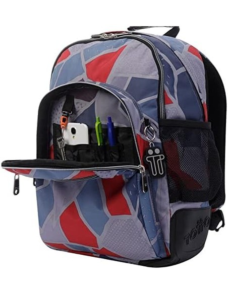 TOTTO Mochila Infantil MA04ECO029-2120N-2JG Gris y Azul 20 l