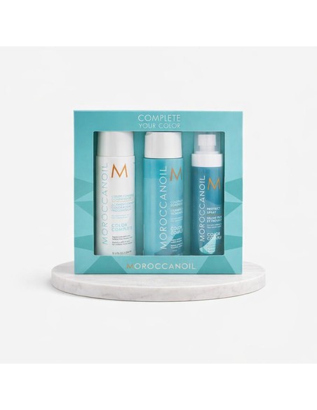 Moroccanoil Complete Your Color Set 3 Piezas Champú 250 Ml + Acondicionador 250 Ml + Spray 160 Ml para Cabello Teñido