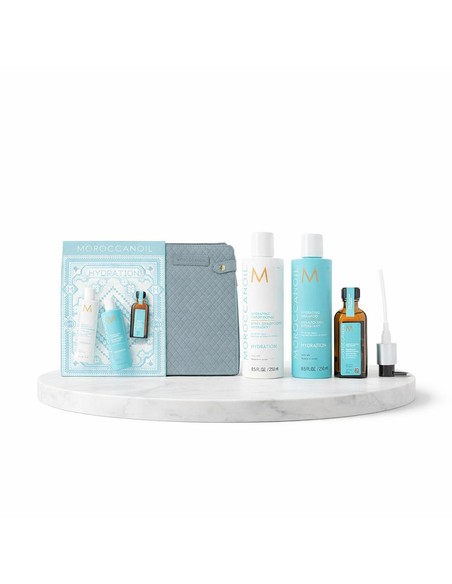 Moroccanoil Hydration Treatment 50ml Shampoo Hidratante 250ml Acondicionador Hidratante 250ml Kit Edición Limitada en Neceser